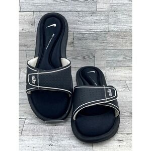 Nike Comfort Footbed Slides Sandals Black White Adjustable Strap Women‎ Size 11